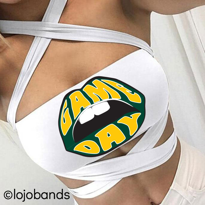 Green & Yellow Game Day White Multiway Bandeau - lo + jo, LLC