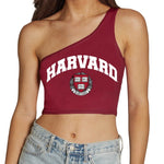 Harvard University Maroon One Shoulder Top