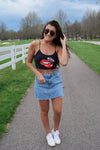 Miami University Lips Spaghetti Tank