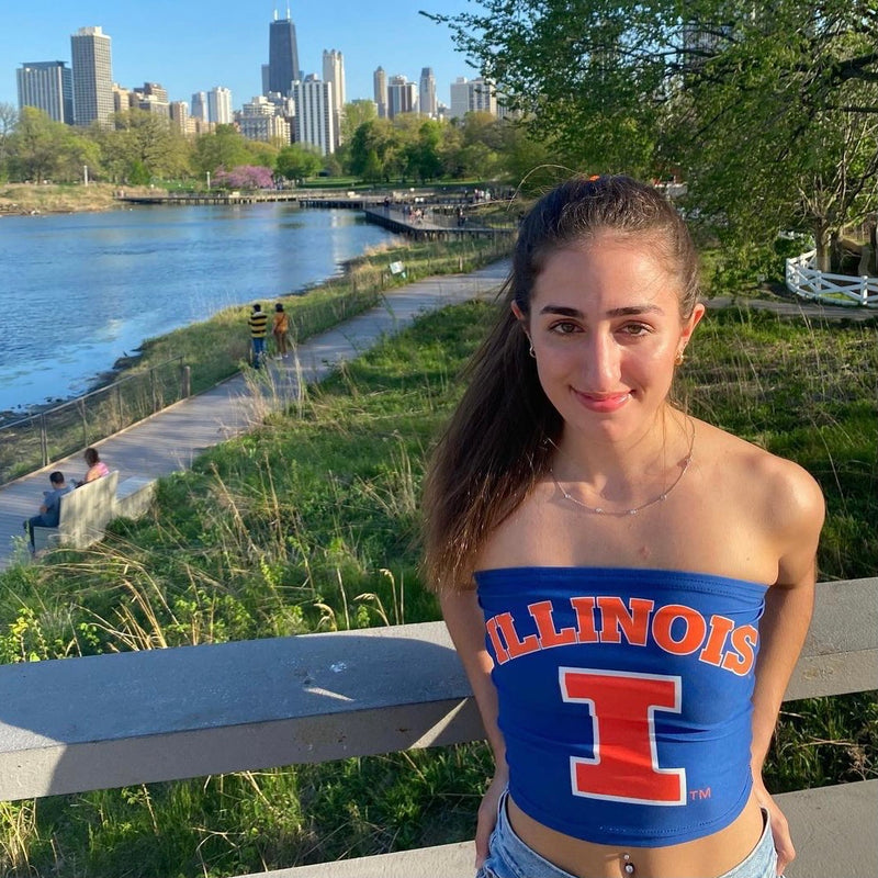 Illinois Fighting Illini Navy Tube Top