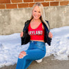 Maryland Terps Red Crop Tank Top