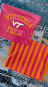 Maroon & Orange Striped Tube Top