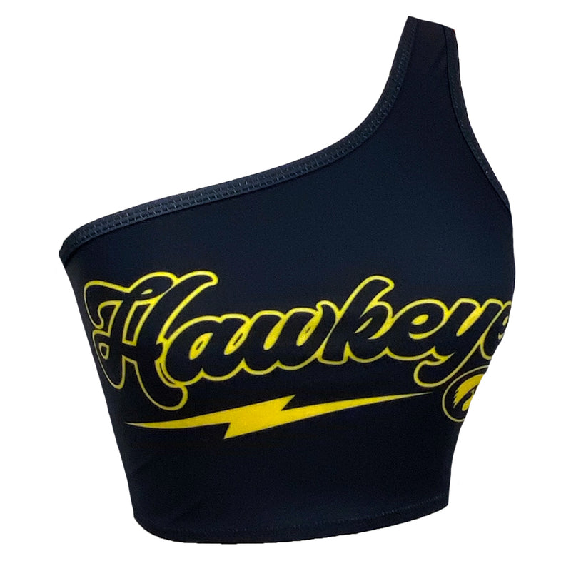 Iowa Hawkeyes Lightning One Shoulder Top
