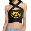 Iowa Hawkeyes Black Multi Way Bandeau Top