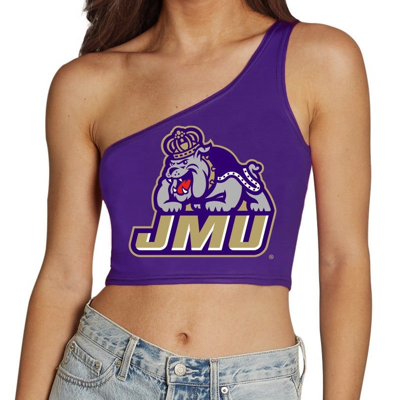 JMU Purple One Shoulder Top