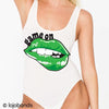 Game On Lips Tank Bodysuit - lo + jo, LLC