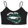 Michigan State Lips Black Spaghetti Tank
