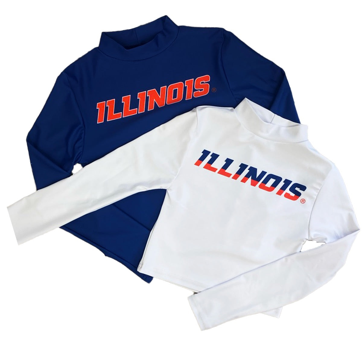 Illinois Fighting Illini Navy Mock Neck Top