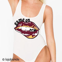 Game On Lips Tank Bodysuit - lo + jo, LLC