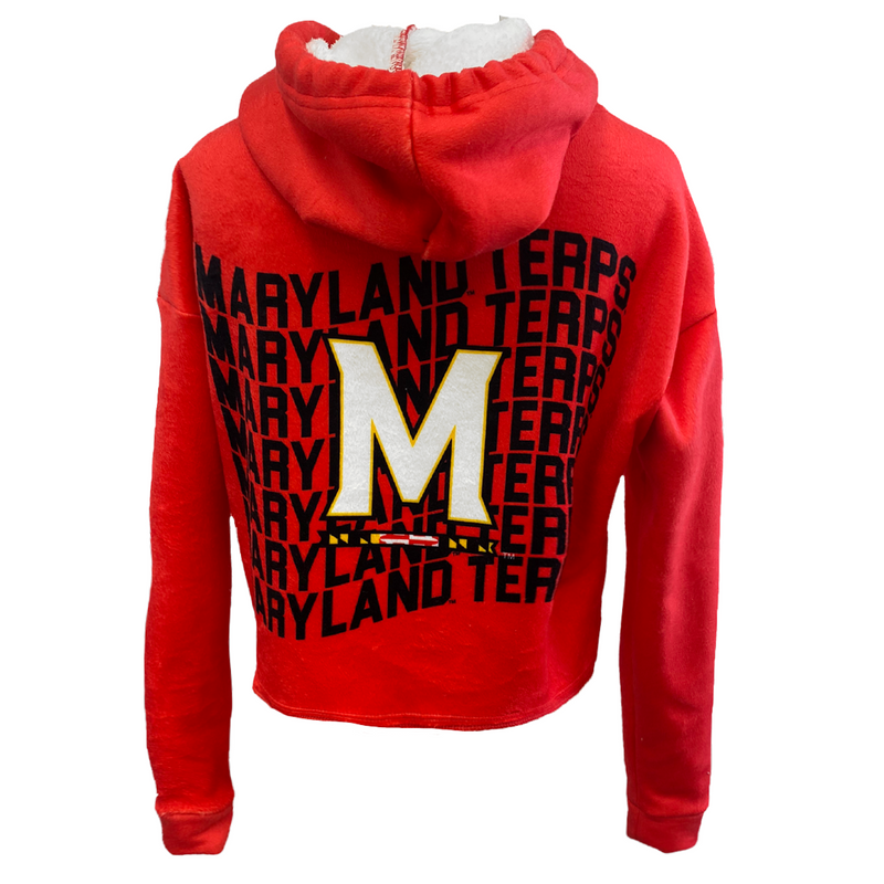 Maryland Terps Red Varsity Furry Hoodie lojobands