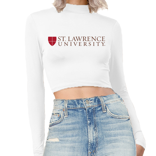 St. Lawrence White Mock Neck Top