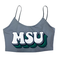 Michigan State Gray Spaghetti Tank