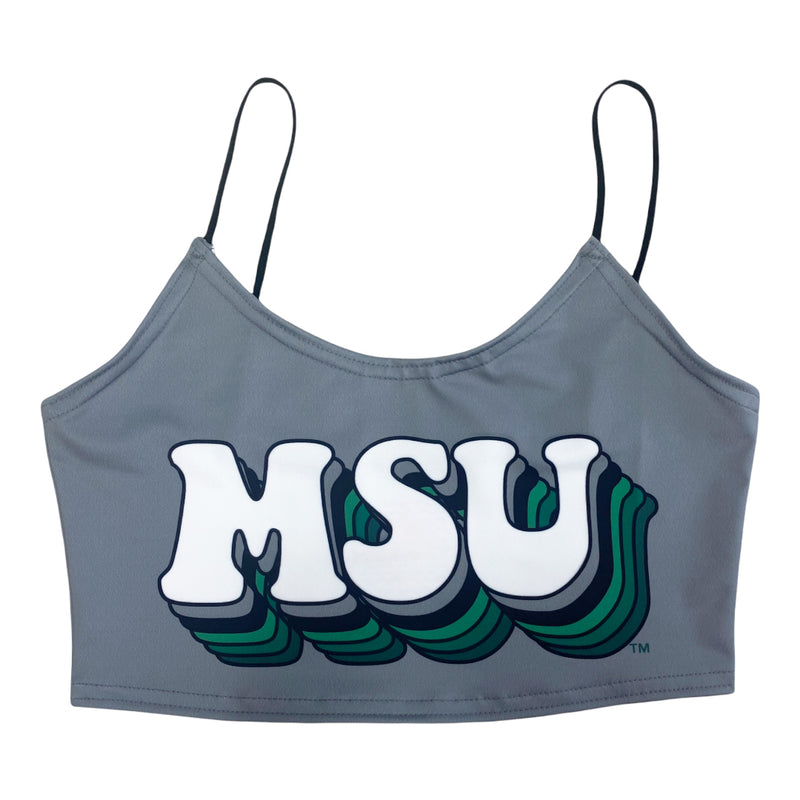 Michigan State Gray Spaghetti Tank