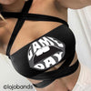 Game Day Lips Black Multiway Bandeau