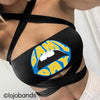 Game Day Lips Black Multiway Bandeau - lo + jo, LLC