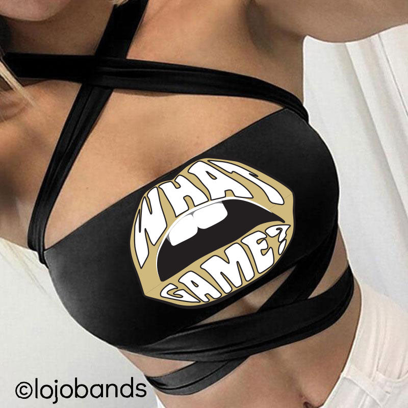 What Game Lips Black Multiway Bandeau
