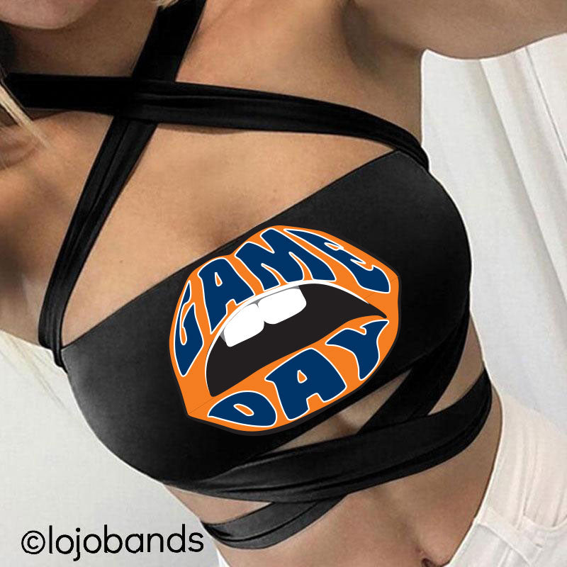 Game Day Lips Black Multiway Bandeau - lo + jo, LLC
