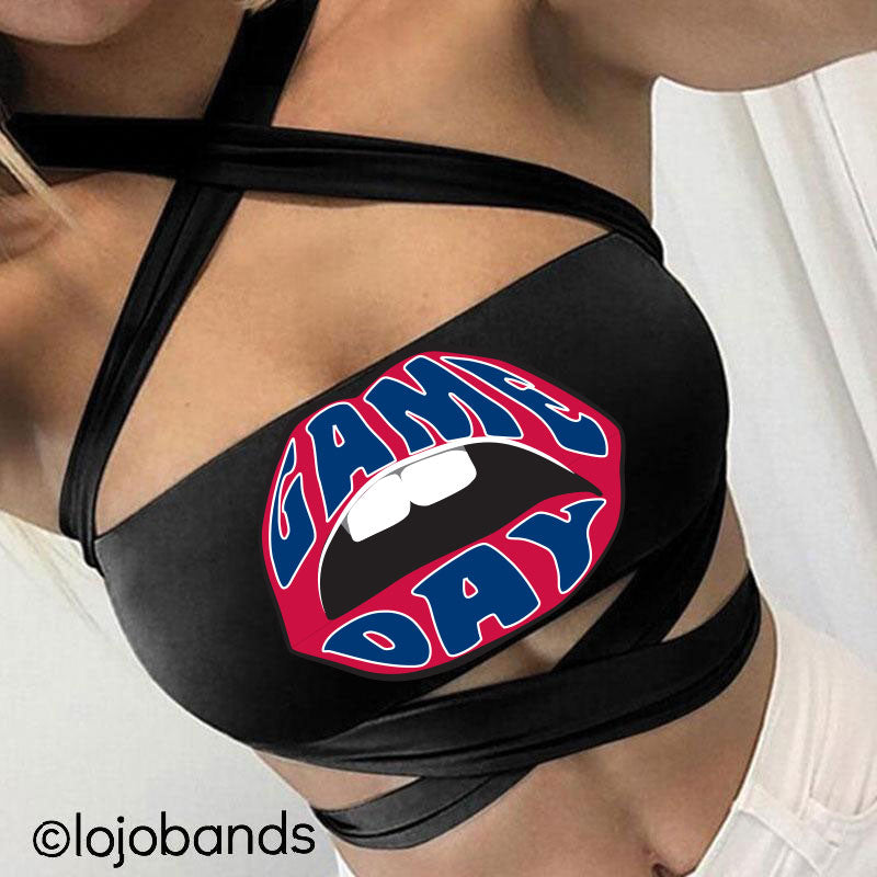 Game Day Lips Black Multiway Bandeau - lo + jo, LLC