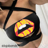 Game Day Lips Black Multiway Bandeau - lo + jo, LLC