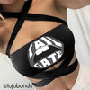 Tailgate Lips Black Multiway Bandeau