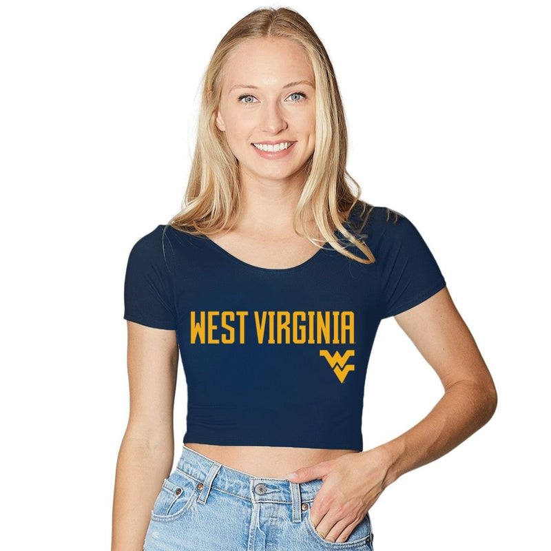 West Virginia Mountaineers Navy Blue Babydoll Tee