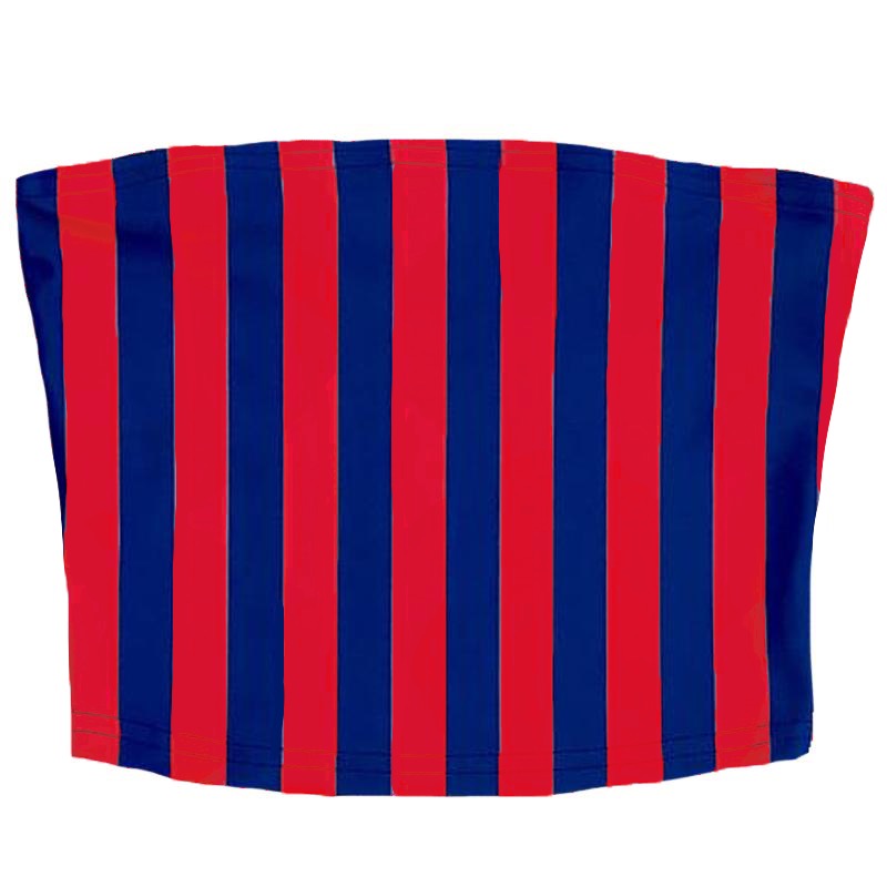 Navy & Red Striped Tube Top