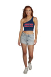 University of Arizona Navy One Shoulder Top