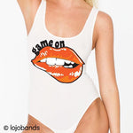 Game On Lips Tank Bodysuit - lo + jo, LLC