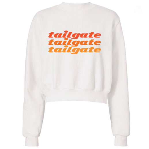 Orange Tailgate Text Sweatshirt