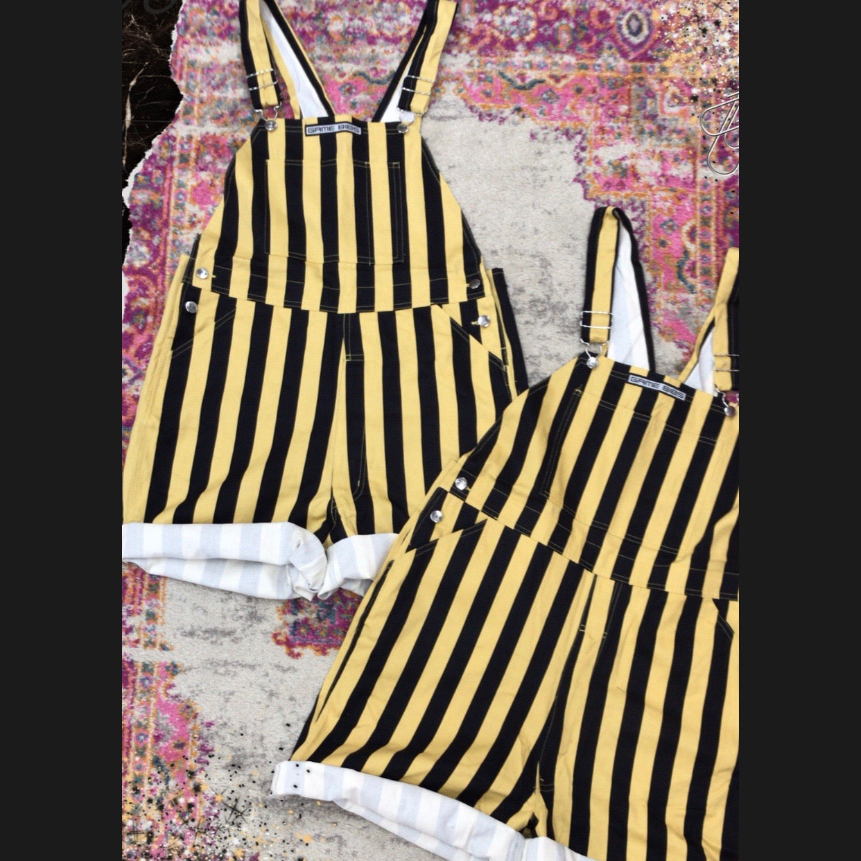 Yellow striped overalls 2025