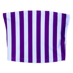 Purple & White Striped Tube Top