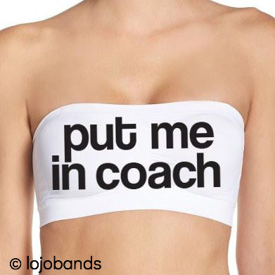 Put Me in Coach White Bandeau Top