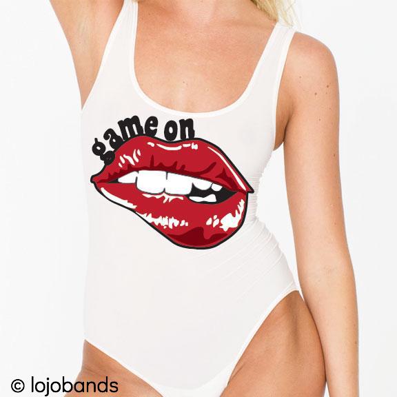 Game On Lips Tank Bodysuit - lo + jo, LLC