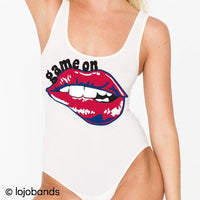 Game On Lips Tank Bodysuit - lo + jo, LLC