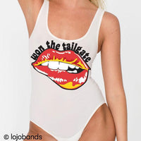 Won the Tailgate Lips Bodysuit