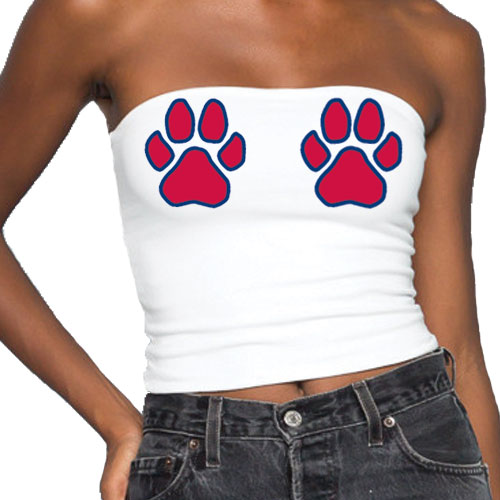 Red & Blue Paws Tube Top
