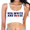 Red, White & Booze Crop Tank Top