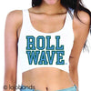 Tulane Roll Wave Crop Tank Top