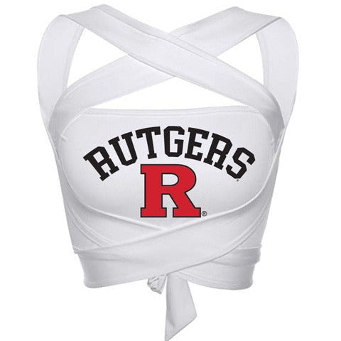 Rutgers White Multi Way Bandeau Top