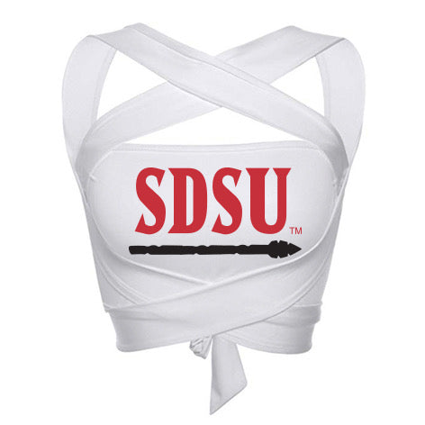 San Diego State Aztecs White Multi Way Bandeau Top