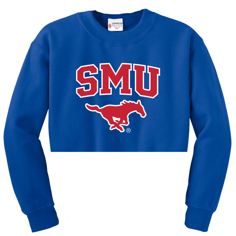 SMU Mustangs Blue Crewneck
