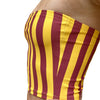 Maroon & Gold Striped Tube Top