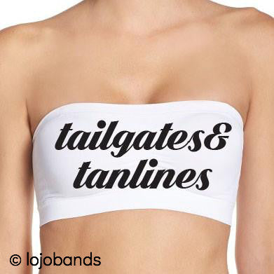 Tailgates and Tanlines White Bandeau Top