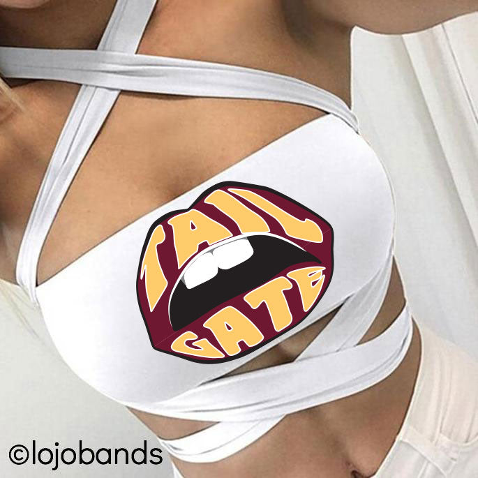 Tailgate Lips White Multiway Bandeau