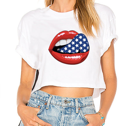 USA Star Lips Tee