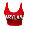 Maryland Terps Red Crop Tank Top