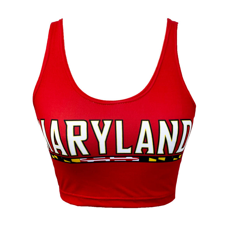 Maryland Terps Red Crop Tank