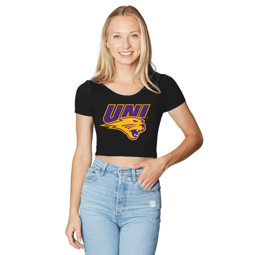 Northern Iowa Panthers Black Babydoll Tee