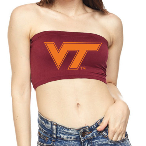 Virginia Tech Maroon Bandeau Top
