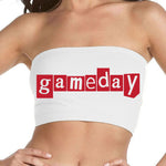 Game Day Block White Bandeau Top